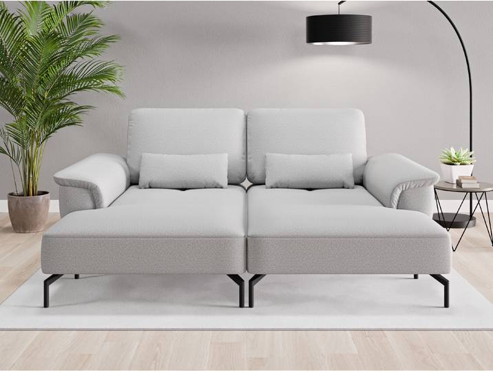 Loveseat Tokio - Grau (Lichtgrau) - Softwolle