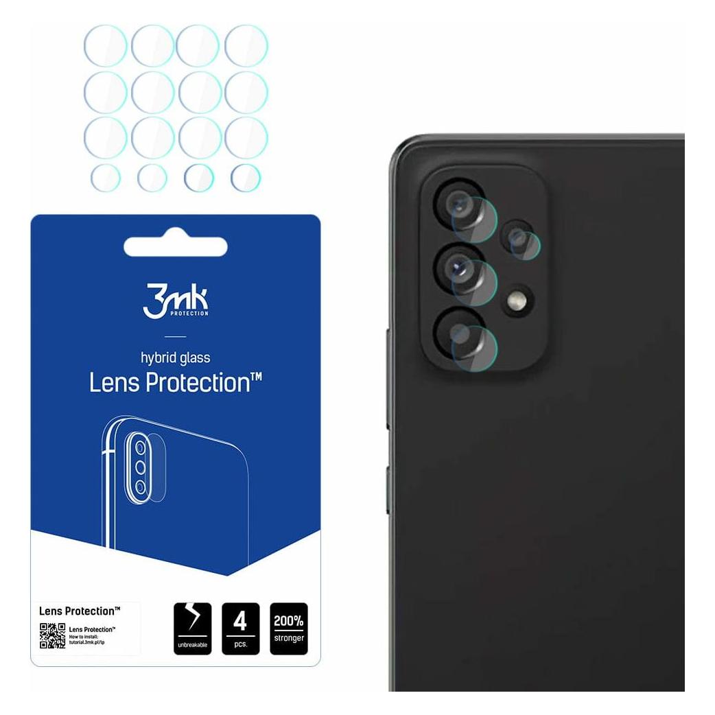 3MK Lens Protect Sam A53 5G A536 Camera lens protection 4 pcs (4 Stk., Samsung Galaxy A53 5G) (3mk Lens Protection(708)-0)