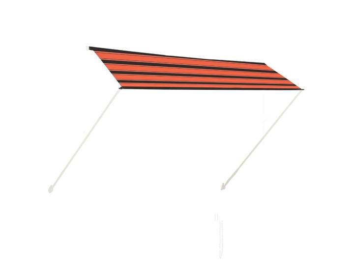 Auvent rétractable 300x150 cm Orange et marron extérieur jardin balcon fenêtre auvents décoration de Patio
