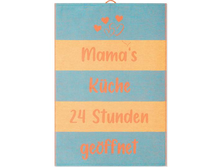 Geschirrtuch ROSS Mama´s Küche 3er-Pack , bunt (türkis, beige, orange), B:18cm H:4cm L:27cm T:4cm, 100% Baumwolle, Geschirrtücher, Geschirrtuch