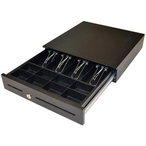 APG ECD410, 41 x 42 cm Kassenschublade, 4 Schein- und 8 Münzfächer, elektrisch über RJ11