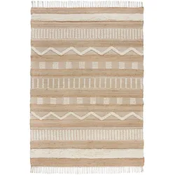 Jute-Teppich Wollmischung Braun-Beige 200 x 290 cm - WHARFE   Kadima