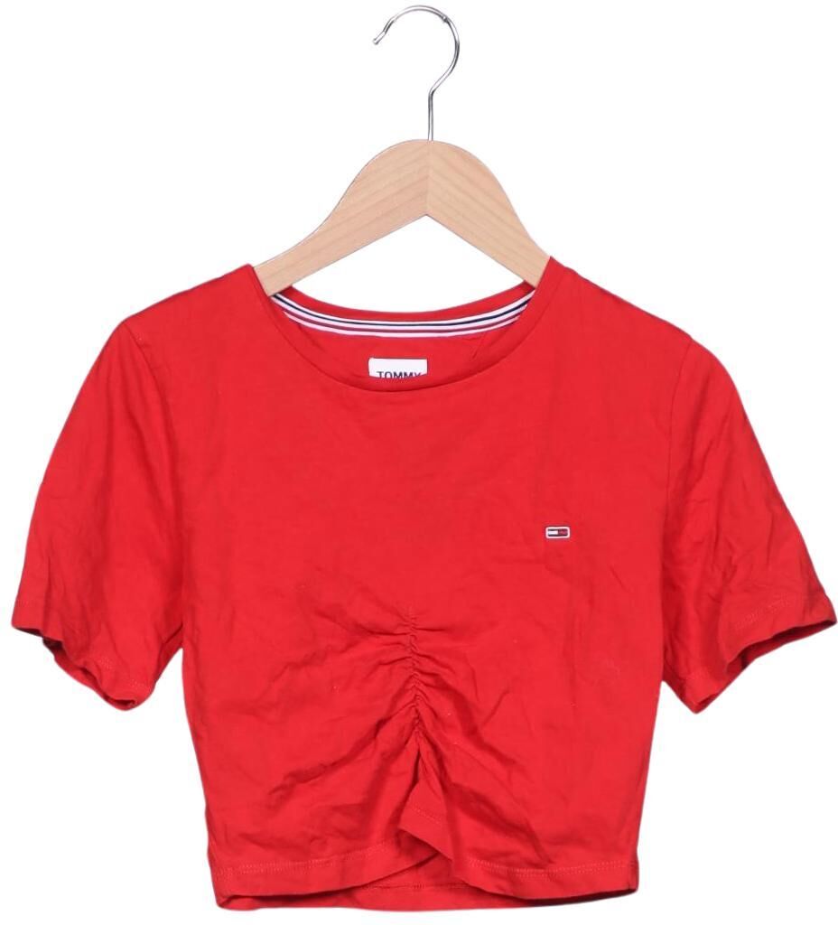 Tommy Jeans Damen T-Shirt, Rot, Gr. S, Baumwolle - Second Hand