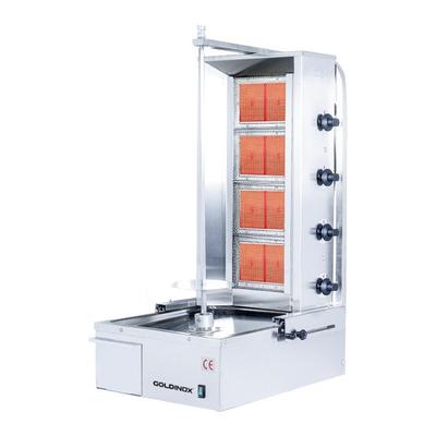 Kebab-Maschine 4-flammig Gas PREMIUM /. GOLDINOX