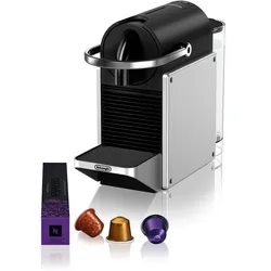 De'Longhi Nespresso Pixie, Kapselmaschine, Silber, Schwarz, Grau