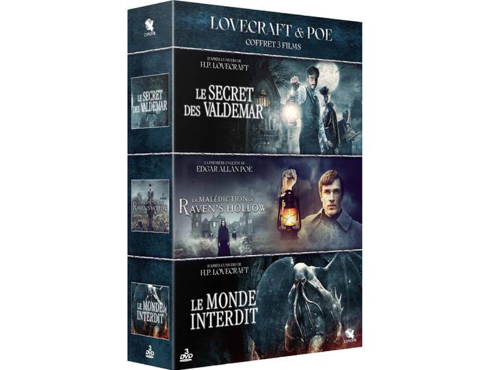 Lovecraft & Poe - Coffret 3 films : Le Territoire des Ombres : Le secret des Valdemar & Le monde interdit + La Malédiction de Raven's Hollow