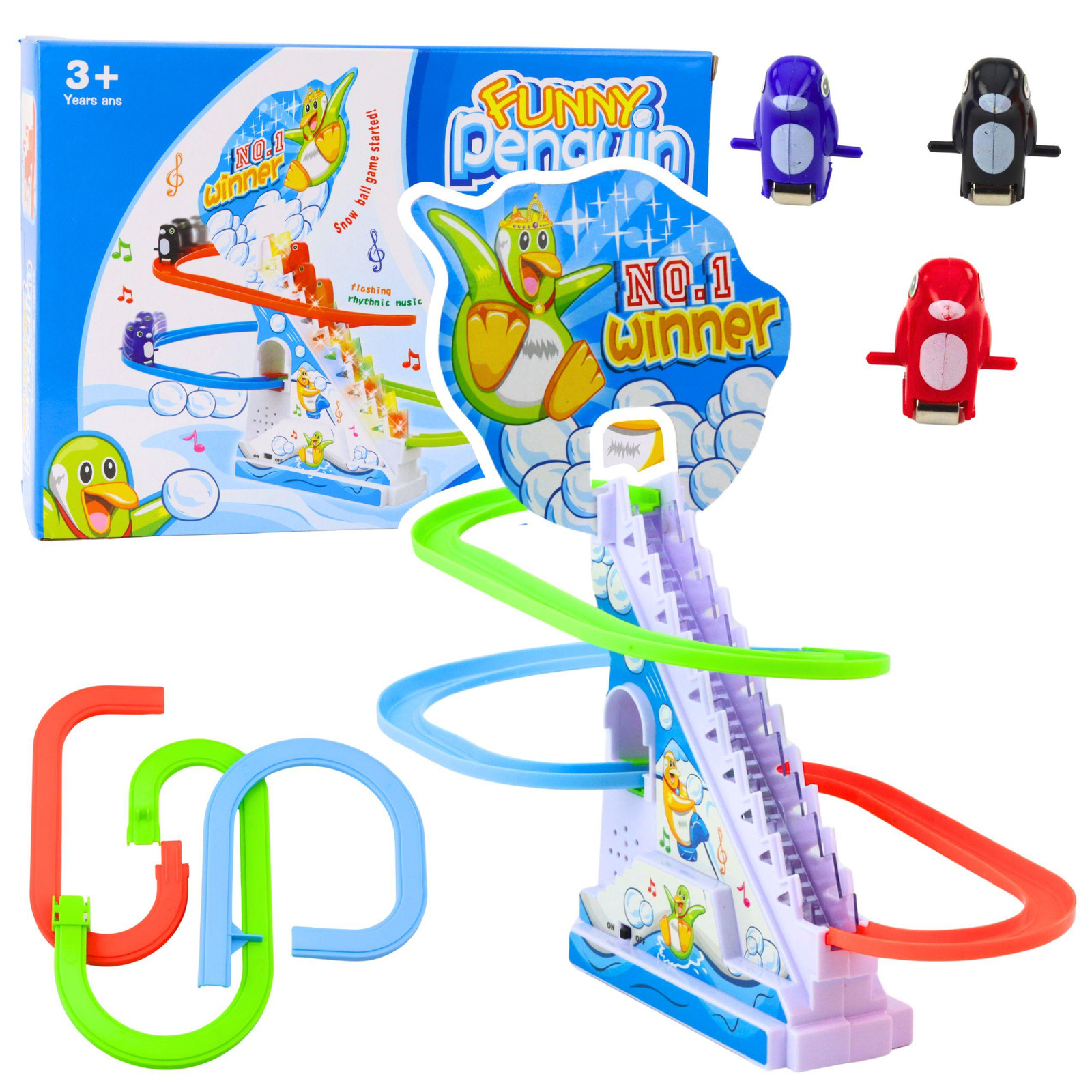 Lean Toys Interactieve pinguïns op roltrappen voor kinderen