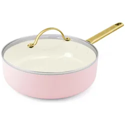 Greenpan Padova Reserve Padella a Induzione in Ceramica, Pfanne + Kochtopf, Rosa, Blau