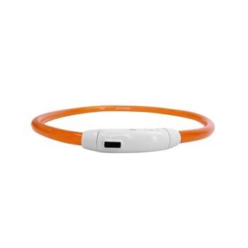 nobleza LED-Hundehalsband – Wiederaufladbar, Zuschneidbar & 3 Leuchtmodi für mehr Sicherheit orange
