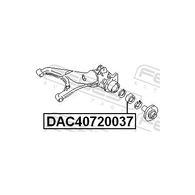 FEBEST Radlager DAC40720037 Vorderachse beidseitig für VAG CHERY GREAT WALL