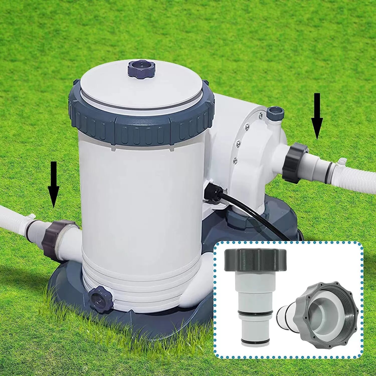 INF Pool-Schlauch-Adapter-Set für Intex Fit ARU-Pumpen