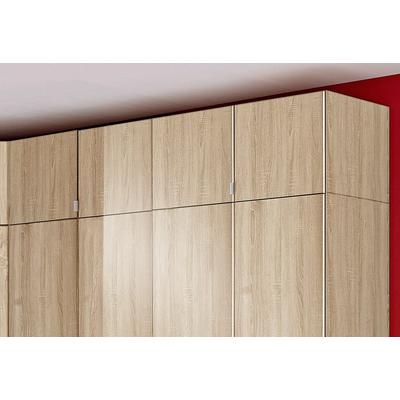 Schrankaufsatz PRIESS "Schrankoberteil, Aufsatzschrank Madrid", braun (struktureichefarben hell), B:140cm H:43cm T:54cm, Holzwerkstoff, Möbelaufsätze, Kleiderschrank-Zubehör Schrankaufsatz Schranksystem, Schafft zusätzlichen Stauraum bei...