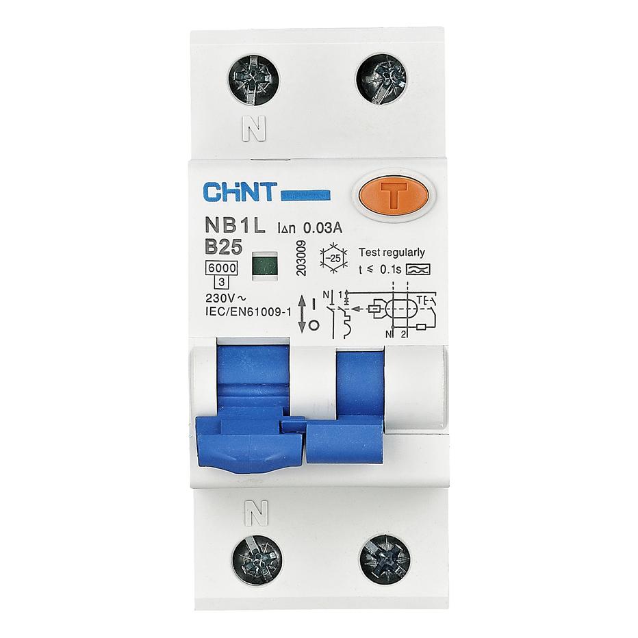 Chint 203009 FI-Schutzschalter/Leitungsschutzschalter 1polig 25A 0.03A 240 V, 415V (203009)