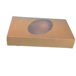 100 Catering Transportkartons für Partyplatten klein 36x25x8cm braun mit Sichtfenster