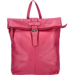 The Skandinavian Brand Damen Leder Rucksack - fuchsia