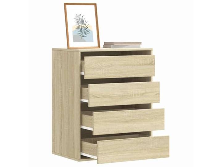 smnyxs Eckkommode Sonoma-Eiche, 60 x 41 x 76 cm, aus Holz 4 Schubladen, zeitloser Stil, glatte Oberfläche, Feuchtigkeitsbeständigkeit, Stauraum, Wandbefestigung