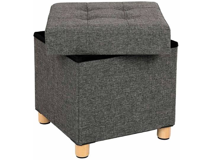 Aufbewahrungshocker SONGMICS ZANKA 38x38x40cm edelstahl grau