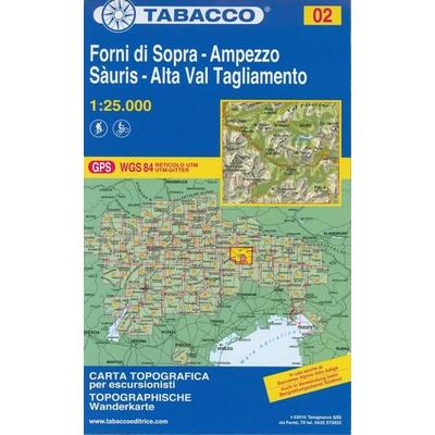 Tabacco Wandern Forni di Sopra - Ampezzo 1 : 25 000, Karte von , Tabacco Editrice, 978-88-8315-002-9