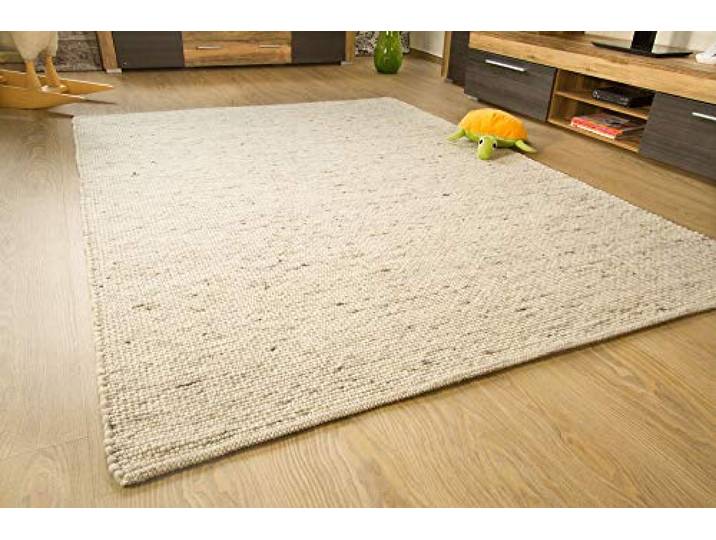 Steffensmeier Murnau Handwebteppich - mit Fusselstopp - aus nachhaltiger, Deutscher Produktion - gewalkt - Natur braun, Größe: 200x250 cm