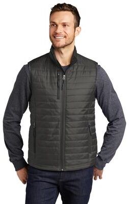 Port Authority J851 Packable Puffy Vest in gray size 4XL   Polyester