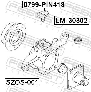 Febest Reparatursatz, Achsschenkel Szos-001 Für Suzuki