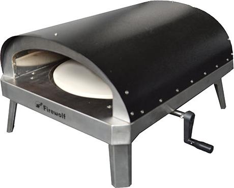 FIREWOLF LITTLE JOE Pizzaofen | Outdoor Garten draußen | Gaspizzaofen 500 °C| Drehbarer Pizzastein 13" mit Kurbel, Pizzaschieber, Gasschlauch