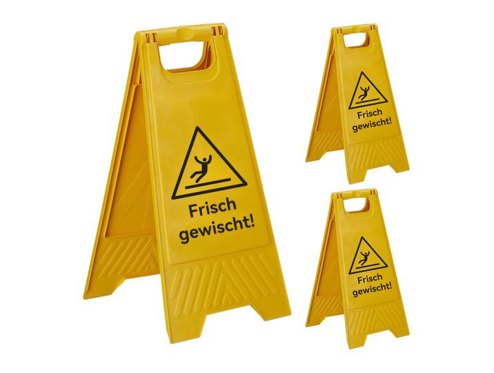 Frisch Gewischt Aufsteller 3er-Set Gelb-Schwarz