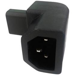 TRU COMPONENTS IEC13214-R Netz-Adapter Kaltgeräte-Buchse C13 - Kaltgeräte-Stecker C14 Gesamtpolzahl: 2 + PE Schwarz 1 St. 1020799