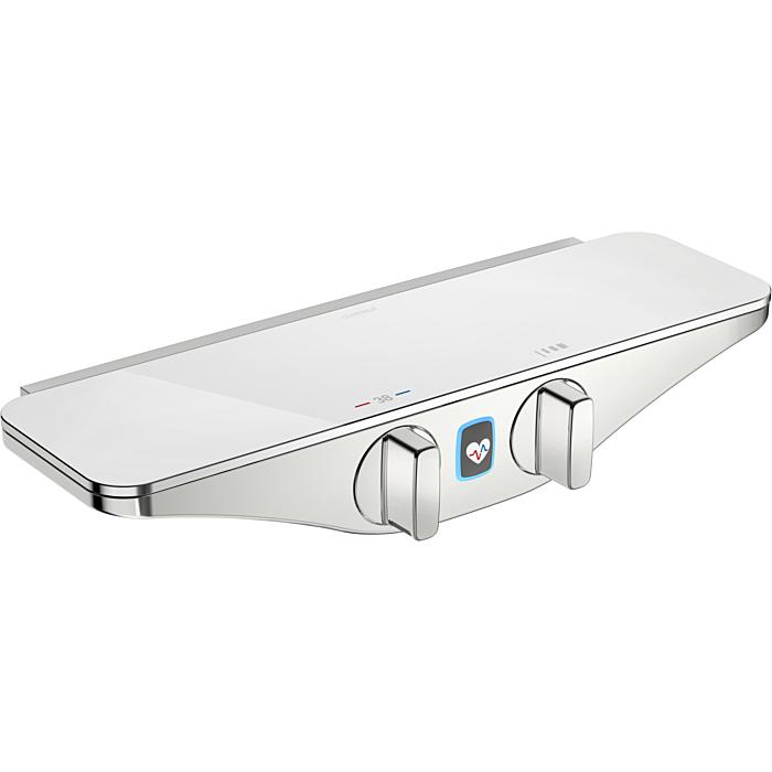 Hansa Hansaemotion Brause-Thermostat 5863017282 AP, Batteriebetrieb, Sicherheitsglas, chrom/weiss