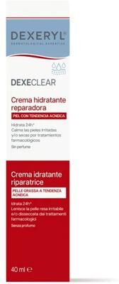 Dexeryl Dexeclear Crema Idratante Riparatrice Pelle Grassa a Tendenza Acneica 40 ml