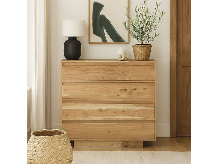 Commode massive 85 x 85 x 40cm Bois/Marron