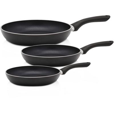 Pfannen-Set KRÜGER "Venezia", schwarz, Pfannen, Ø 20/28/28 cm, Induktion