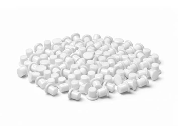 Ricreo Lot de 100 bouchons cache-trou 3\,5 mm pour étagère bibliothèque\, compatible avec Ikea Billy à partir de 2014\, cache-trous d'étagères\, cache-trou en plastique blanc pour meubles\, bouchons de