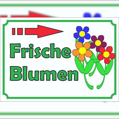 HB-Druck Werbeaufkleber Aufkleber Blumen rechts A2 (420x594mm)