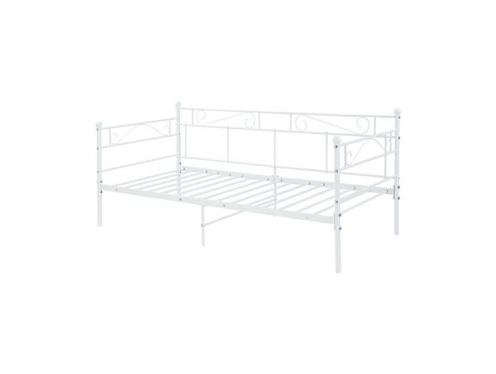 en.casa Metallbett, »Trerunta« Bettgestell 180 x 200 cm Stahl Weiß