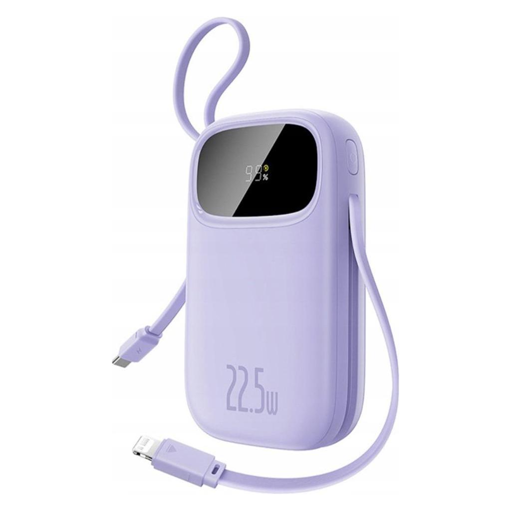 Baseus EnerFill FC21 Qpow 3 Ultra 20000mAh 22,5W Powerbank mit Digitalanzeige und Kabel - Lila (20000 mAh, 22.50 W) (6932172691226)