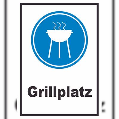 HB-Druck Grillplatz Schild A5 (148x210mm)
