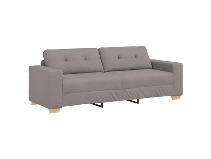 vidaXL 3-Sitzer-Sofa Taupe 220 cm Stoff, Moderner Sofa für Stadtleben, atmungsaktives Design, stylisch und bequem, Flexible Sitzmöglichkeiten, kuschelige Wintercouch