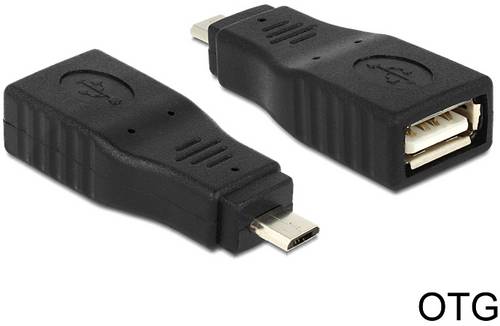Delock USB 2.0 Adapter [1x USB 2.0 Stecker Micro-B - 1x USB 2.0 Buchse A] 65549