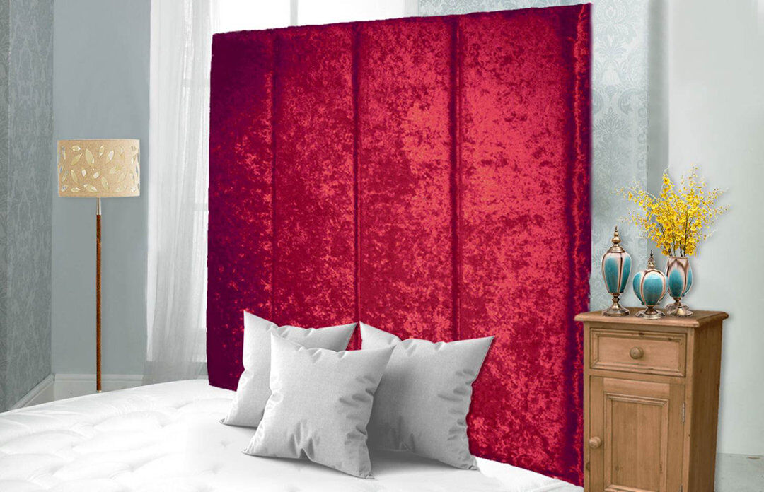 Fairmont Park Schaffer Upholstered Velvet Headboard Red Double (4'6)