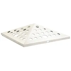 Standascher Ascher-Papierkorb-Spitze (offen) Edelstahl pyramidenförmige Spitze mit Löchern für den Ascher Papierkorb