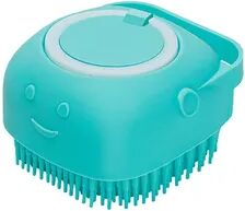 Smart Shopping Spot Dog Bathing Brush & Pet Massage Brush Soft Silicone Shampoo Dispenser For Dogs & Cats blue