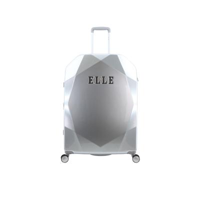 Koffer ELLE "ELLE", Gr. B/H/T: 4,3cm x 76,5cm x 30,5cm, silber (silberfarben), Koffer, mit vollständig gefüttertem Innenraum