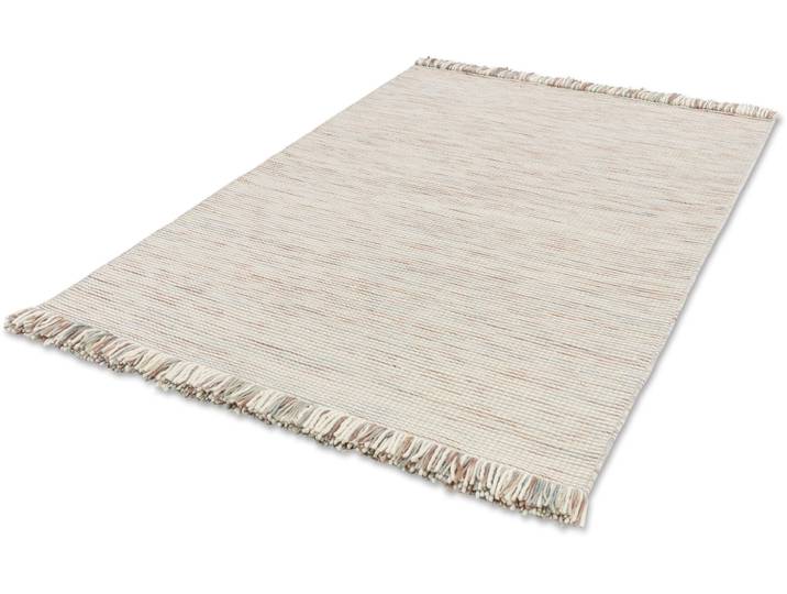 SCHÖNER WOHNEN-Kollektion Arina rechteckig 10 mm Höhe 80% reine Wolle, gewebte Struktur, meliert, mit Fransen, Wohnzimmer