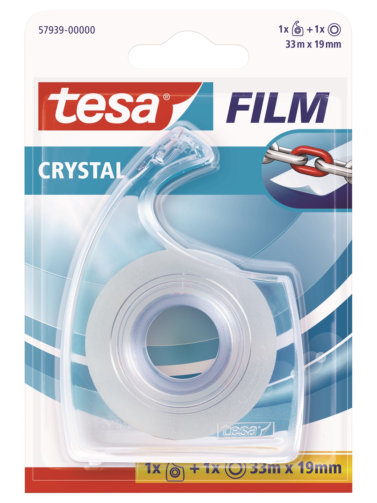 tesa film tape 33m x 19mm Crystal Transparent + dispenser