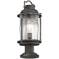 Elstead Lighting, Gartenbeleuchtung, Ashland Bay Aussen-Stehleuchte E27 Verwittertes Zink IP44 (E27, IP44)