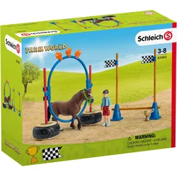 Schleich® Spielfiguren-Set Farm World Pony Agility Rennen 42482