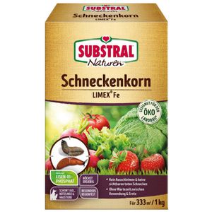 Substral Schneckenkorn Naturen Limex Fe, regenfest, Streugranulat mit Eisen-III-Phosphat, 1 kg für 333 m²