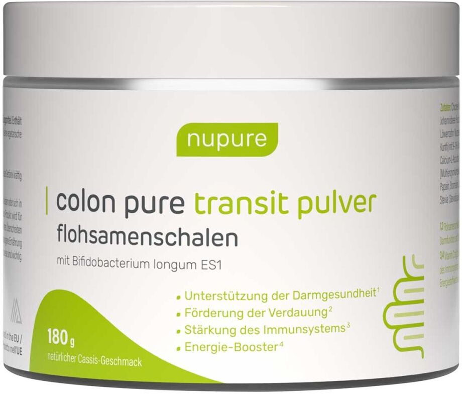Nupure Colon Pure Transit Pulver Flohsamenschalen 180g