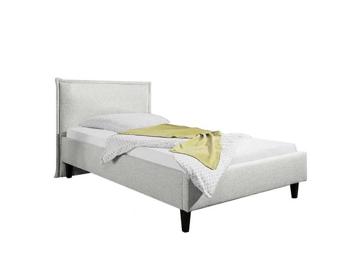 Polsterbett Torvik 100 x 200cm Strukturstoff Grau/Kies
